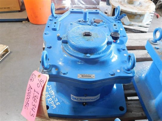 2.5 HP @ 1800 RPM, Chemineer #22GTD-7.5 turbine agitators, 45 RPM out, unused surplus - Image 3
