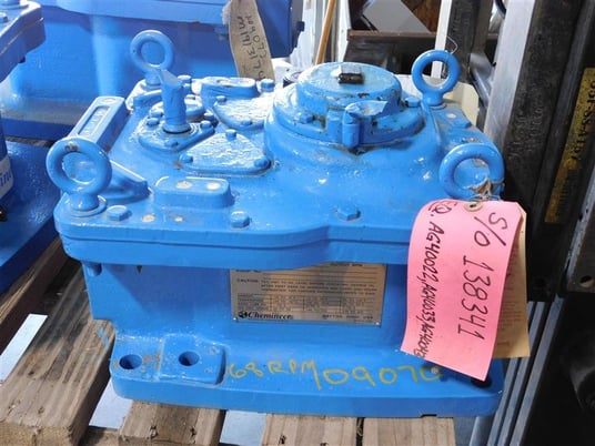 3 HP @ 1800 RPM, Chemineer #21GTD-3 turbine agitators, 68 RPM out, unused surplus - Image 1