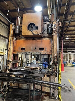 250 Ton, Heim #S2-250-48-102, straight side double crank press, 12" stroke, 36" Shut Height, air clutch - Image 2