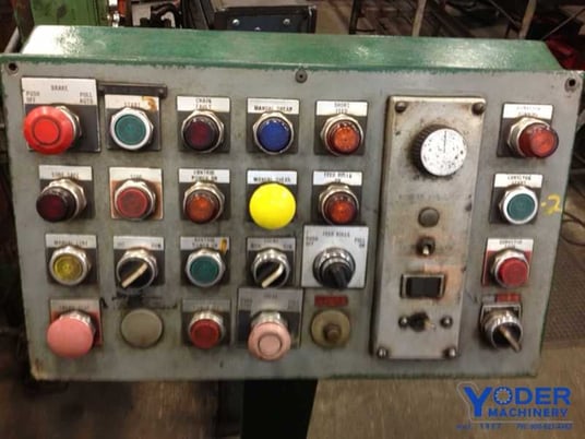 Ajax #Instacut, bar shear, 1-3/4" bar diameter, 48" cut length, variable speed pinch feed rolls, 1981, #62725 - Image 10