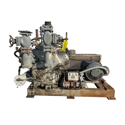 75 HP Mycom N42B, 6-Cylinder Reciprocating Compressor Package, Belt Driven, 230/460 V, 1775 RPM, 470 psig - Image 1