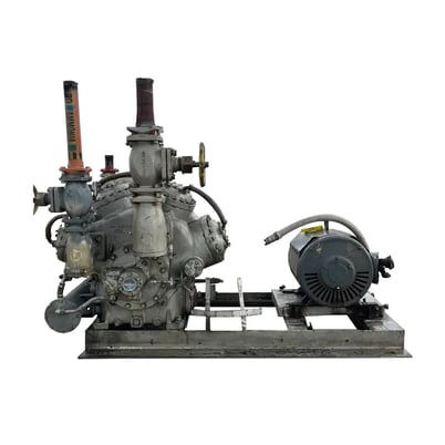 100 HP Mycom N62B, 8-Cylinder Reciprocating Compressor Package, Belt Driven, 230/460 V, 1200 RPM, 470 psig - Image 1