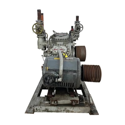 100 HP Mycom N62B, 8-Cylinder Reciprocating Compressor Package, Belt Driven, 230/460 V, 1200 RPM, 470 psig - Image 2