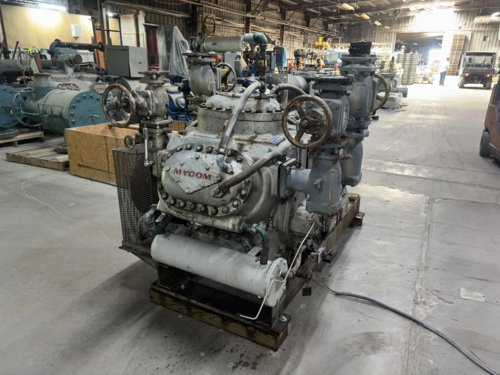 100 HP Mycom N62B, 8-Cylinder Reciprocating Compressor Package, Belt Driven, 230/460 V, 1200 RPM, 470 psig - Image 5