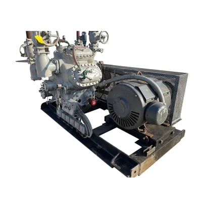 100 HP Mycom N63B, 8-Cylinder Reciprocating Compressor Package, Belt Driven, 230/460 V, 1200 RPM, 470 psig - Image 2