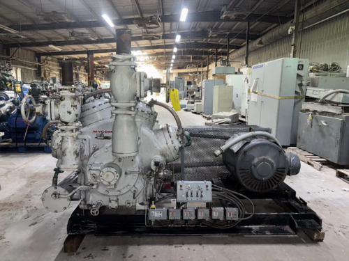100 HP Mycom N63B, 8-Cylinder Reciprocating Compressor Package, Belt Driven, 230/460 V, 1200 RPM, 470 psig - Image 3