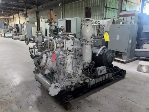 100 HP Mycom N63B, 8-Cylinder Reciprocating Compressor Package, Belt Driven, 230/460 V, 1200 RPM, 470 psig - Image 4