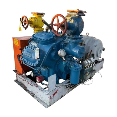 100 HP Vilter 448, 8-Cylinder Reciprocating Compressor Package, Belt Driven, 108-220/440 V, 1200 RPM, 309 CFM - Image 2