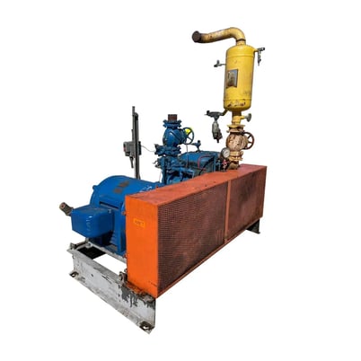 100 HP Vilter 448, 8-Cylinder Reciprocating Compressor Package, Belt Driven, 208-220/440 V, 1200 RPM, 309 CFM - Image 1
