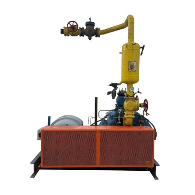 100 HP Vilter 448, 8-Cylinder Reciprocating Compressor Package, Belt Driven, 208-236/118 V, 1200 RPM, 309 CFM - Image 1