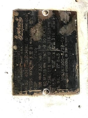 100 HP Vilter 448, 8-Cylinder Reciprocating Compressor Package, Belt Driven, 230/460 V, 1200 RPM - Image 7