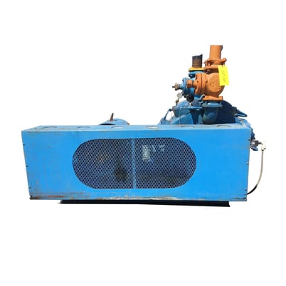 100 HP Vilter 448, 8-Cylinder Reciprocating Compressor Package, Belt Driven, 230/460 V, 1200 RPM, 232 CFM - Image 1