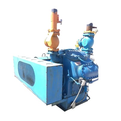 100 HP Vilter 448, 8-Cylinder Reciprocating Compressor Package, Belt Driven, 230/460 V, 1200 RPM, 232 CFM - Image 2