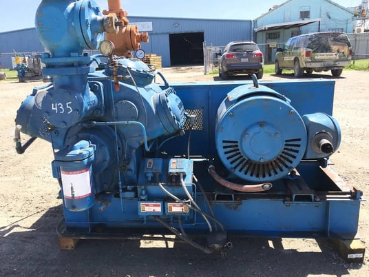 100 HP Vilter 448, 8-Cylinder Reciprocating Compressor Package, Belt Driven, 230/460 V, 1200 RPM, 232 CFM - Image 6