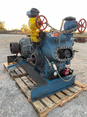 100 HP Vilter 448, 8-Cylinder Reciprocating Compressor Package, Belt Driven, 460 V, 1200 RPM, 2002 - Image 8