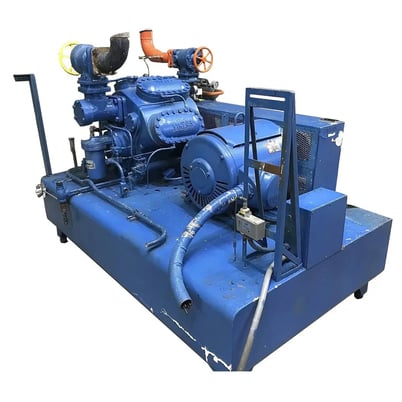 125 HP Vilter 448, 8-Cylinder Reciprocating Compressor Package, Belt Driven, 460 V, 1200 RPM - Image 1