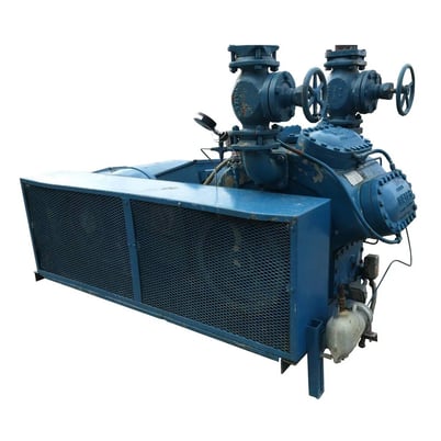 125 HP Vilter 448, 8-Cylinder Reciprocating Compressor Package, Belt Driven, 460 V, 1200 RPM, 182 CFM - Image 1
