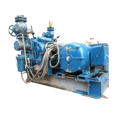 125 HP Vilter 448, 8-Cylinder Reciprocating Compressor Package, Belt Driven, 460 V, 1200 RPM, 182 CFM - Image 2