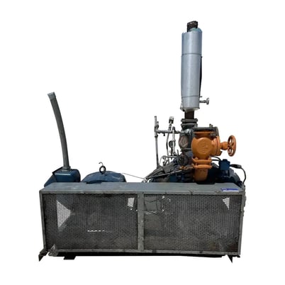 100 HP Vilter 456, 6-Cylinder Reciprocating Compressor Package, Belt Driven, 230/460 V, 1200 RPM, 525/375 psig - Image 1