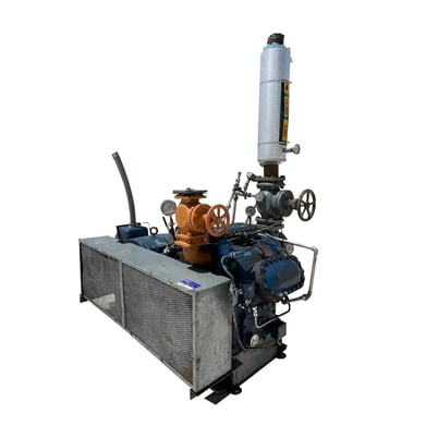 100 HP Vilter 456, 6-Cylinder Reciprocating Compressor Package, Belt Driven, 230/460 V, 1200 RPM, 525/375 psig - Image 2