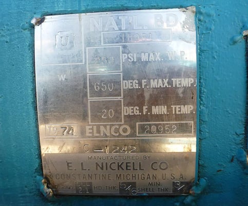 200 HP FES 2512/H324-2515, Rotary Screw Compressor Package, 230/460 V, 3540 RPM, 1974 - Image 8