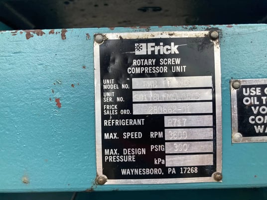 800 HP Frick RWB-II-316, Rotary Screw Compressor Package, 3600 RPM, 300 psig - Image 10