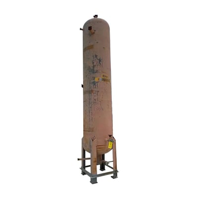 852 gallon Henry Technologies RA- 36768-500, Vertical Ammonia Receiver, 40" diameter x 130" L Tank, 250 PSI @ - Image 1
