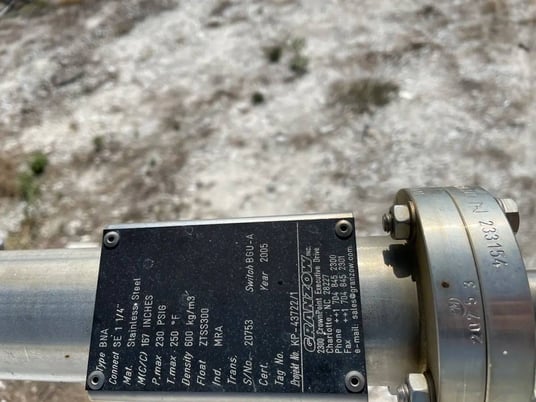 4400 gallon Industrial Service & Fabricators Inc, Vertical Ammonia Receiver, 65" diameter x 306" L Tank, 250 - Image 10