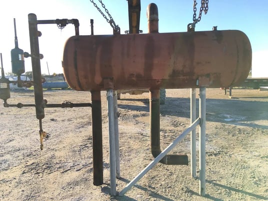 168 gallon Industrial Service & Fabricators Inc, Horizontal Ammonia Receiver, 25" diameter x 79" L Tank, 250 - Image 3