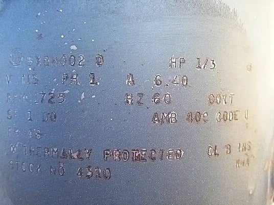 Precision Scientific Scientific Co. #D75, Vacuum Pump, 0.33 HP, 1725 RPM, 0.75" Inlet/Outlet - Image 8