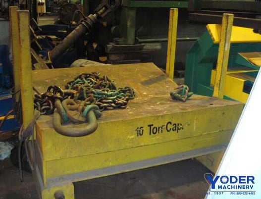 20000 lb. Coil transfer car with 28' rail, 1/2 HP, 72" dia capacity, 62" x 64" V bed, #61551 - Image 1