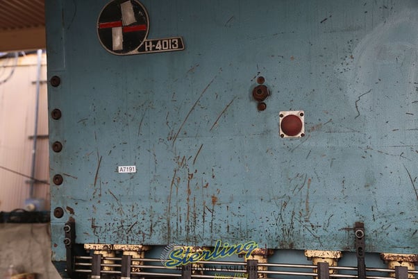 1/2" x 13' Amada #H-4013, hydraulic power shear, 40 SPM, 126" squaring arm, front support, foot pedal - Image 5