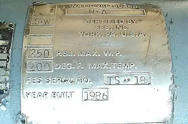 94 sq.ft., 400 psi shell, 250 psi tube, Dunham-Bush #C00SF1514496302, Shell and Tube Heat Exchanger, 1 Pass - Image 8