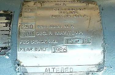 94 sq.ft., 400 psi shell, 250 psi tube, Dunham-Bush #C00SF1514496302, Shell and Tube Heat Exchanger, 1 Pass - Image 9