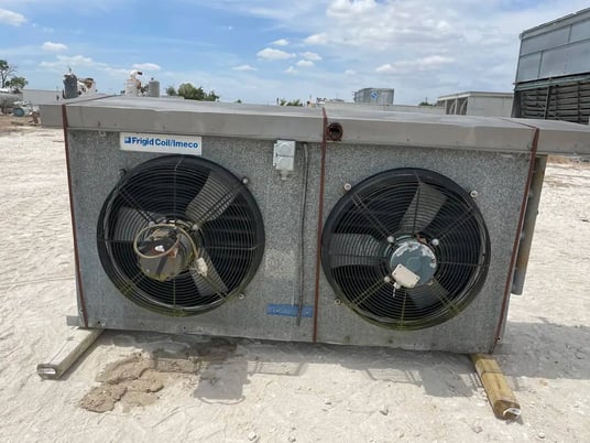2 Fans, Imeco USB-35L-264H, Ammonia Evaporator Coil - 8 TR, Low/Medium Temperature, 0.5 HP, 10168 CFM, 581 FPM - Image 3