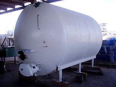 3500 gallon Stainless Steel Horizontal Jacketed Tank, 1.5 HP, 1740 RPM, 50% cold wall, 15" diameter Agitator - Image 5