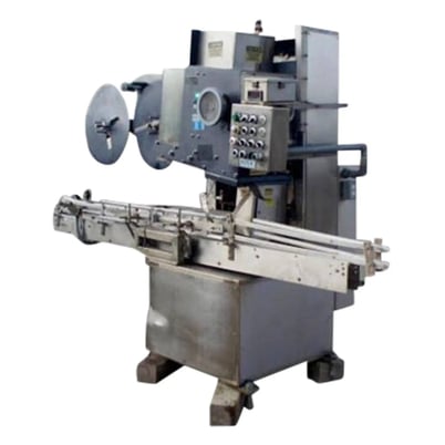 PDC #75C-ER, Neck Bander, 1.5 HP, (2) 2' 1" diameter film rolls, 4' diameter x 3' L Timing Screw, 3-1/2" max - Image 2