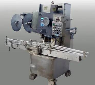 PDC #75C-ER, Neck Bander, 1.5 HP, (2) 2' 1" diameter film rolls, 4' diameter x 3' L Timing Screw, 3-1/2" max - Image 8