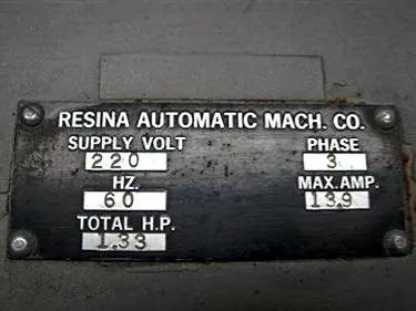 Resina #S-30, Capper, 1/0.33 HP, 24/60 & 24/55 CPM, 2" diameter x 3/4" H Capacity, 4" width x 83" L Conveyor - Image 5