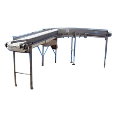 10" wide x 13.4' long, DF Equipment Company, Transfer Conveyor, 39" inlet H, 43-1/2" outlet H - Image 1