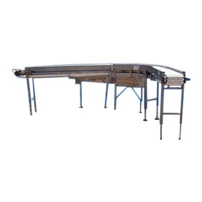 10" wide x 13.4' long, DF Equipment Company, Transfer Conveyor, 39" inlet H, 43-1/2" outlet H - Image 2