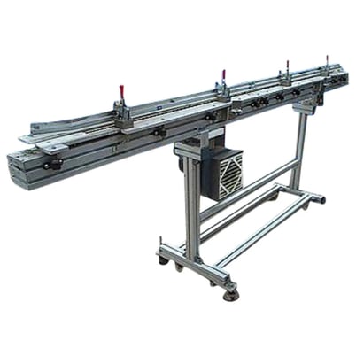 1.75" wide x 9.1' long, Hoppmann, Air Conveyor, 1/3 HP, 41-1/2" infeed H, 45" discharge H - Image 1
