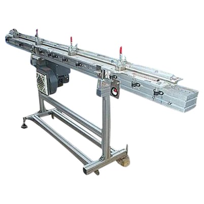 1.75" wide x 9.1' long, Hoppmann, Air Conveyor, 1/3 HP, 41-1/2" infeed H, 45" discharge H - Image 2
