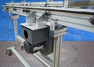 1.75" wide x 9.1' long, Hoppmann, Air Conveyor, 1/3 HP, 41-1/2" infeed H, 45" discharge H - Image 7