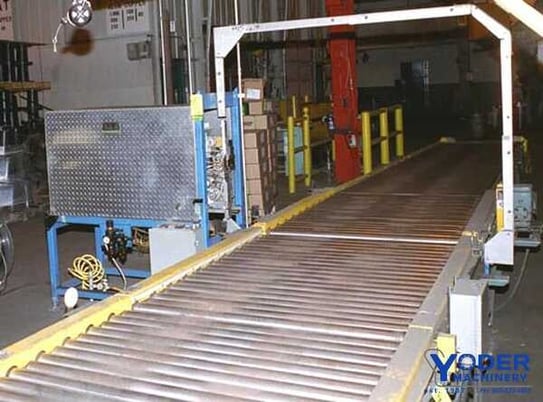 10000 lb. Itipack / A & H automatic banding line, 42" W x 42" H, Hytrol conveyor, 1998, #50332 - Image 1