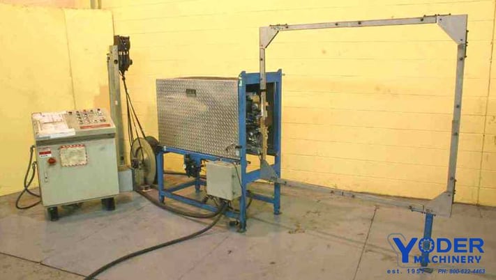 10000 lb. Itipack / A & H automatic banding line, 42" W x 42" H, Hytrol conveyor, 1998, #50332 - Image 3