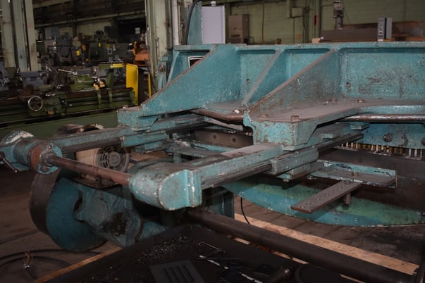 10 gauge x 4.4' Wysong #1052, mechanical power squaring shear, ear operated manual back guage - Image 3
