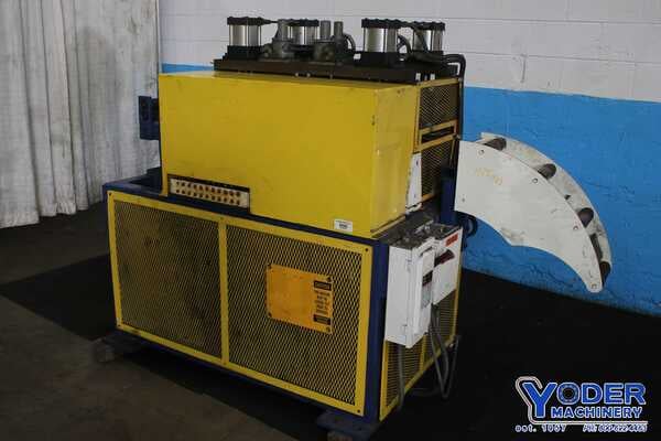 15" CD & F straightener/leveler, 3 over 4 rolls, 3" straightening rolls, 5" pinch rolls, #76442 - Image 1