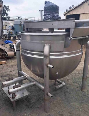 200 gallon Hamilton, agitated kettle, Stainless Steel construction with 3/4 jacket, 120 psi - Image 5