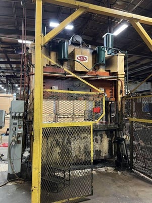 400 Ton, Heim #D2-400, straight side double crank press, 10" stroke, 27-3/16" Shut Height, 6" ram, 20 SPM - Image 3